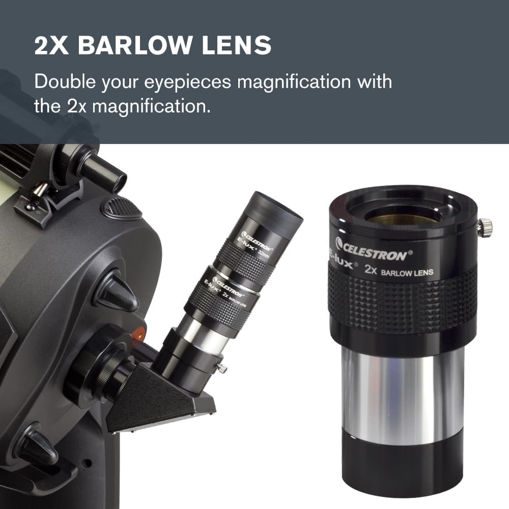 Eyepiece, Barlow & Filter Telescope Accessory Kit – 2" Barrel | 11 Essential Telescope Accessories, 3 E-lux