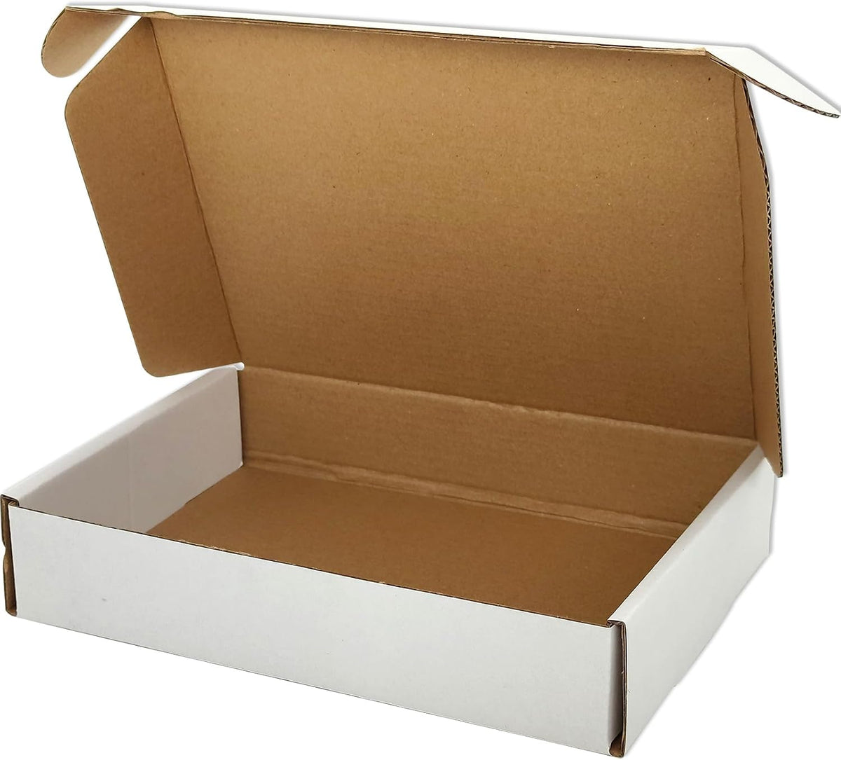 11x8x2 Shipping Boxes White Mailer Corrugated Cardboard Box Set of 25