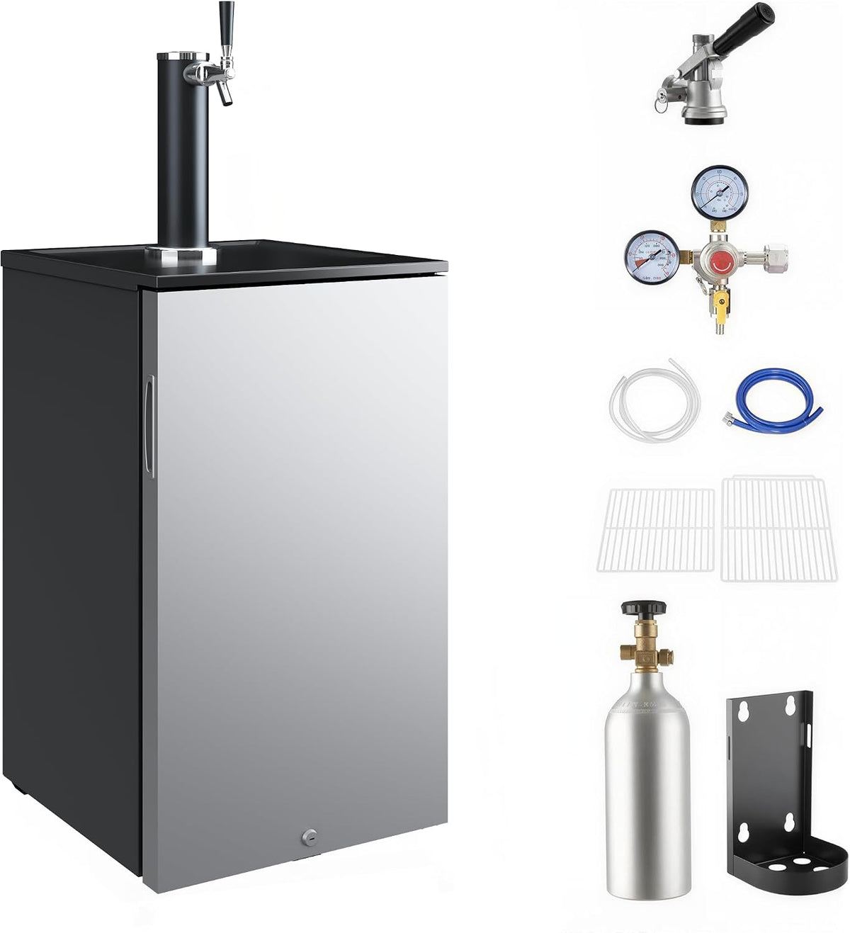 Commercial Draft Beer Kegerator, Keg Refrigerator for D System