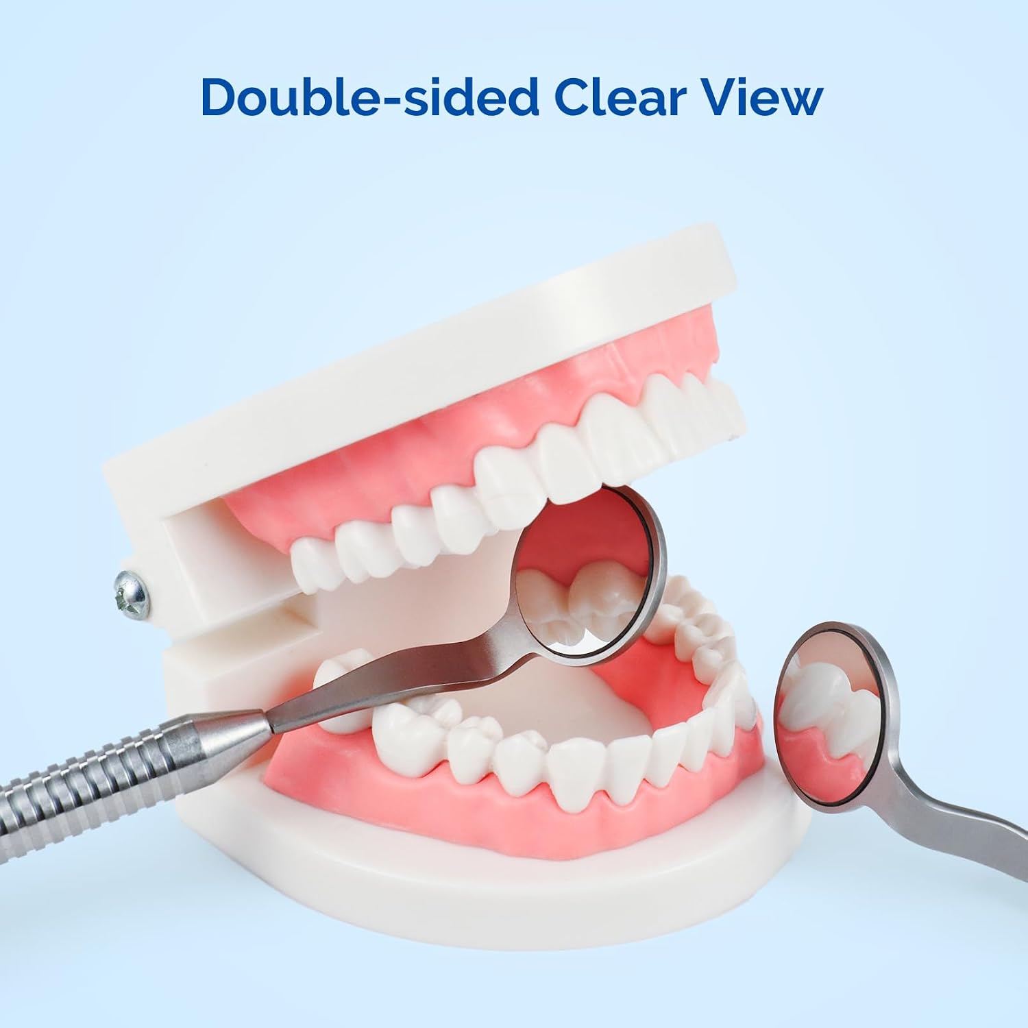 Double-Sided Dental Mirror #5 Stainless Steel 1 Pc/Pack | Anti-Fog Coating, Non-Slip Handle, Professional Intraoral