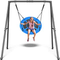 Saucer Swing with Frame for Kids Outdoor, 440lbs Swing Set with Heavy Duty Metal Stand for Backyard, Outdoor Kids