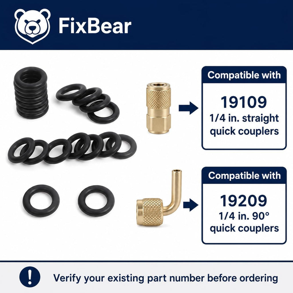 19037 O-Ring Seals,20 Pack,Compatible with Yellow Jacket SealRight 1/4 in Quick Couplers 19109 19209