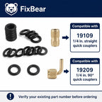 19037 O-Ring Seals,20 Pack,Compatible with Yellow Jacket SealRight 1/4 in Quick Couplers 19109 19209