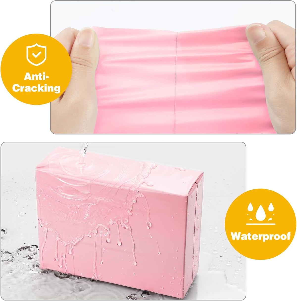 Large Poly Mailers 24x24 for Shipping Clothes Light Pink, 50pcs