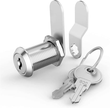 Cam Lock with Keys, 1 Pcs 1-1/8 inch Toolbox Lock, Cabinet, Desk Drawers Cam Lock Replacement for Trailer, RV Storage