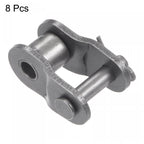 uxcell 8Pcs #50 Chain Offset Half Link Roller, 5/8" Pitch Carbon Steel, Standard Chain End Connector Split Links for 10A Chain