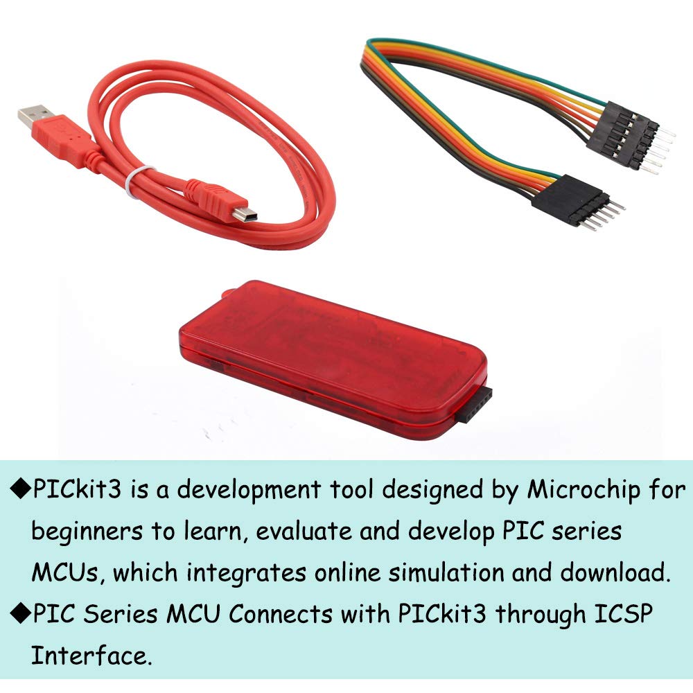 Comidox 1PCS PICkit3 Electronic Chips Emulator MPLAB PICkit 3 PIC Microcontroller Chip in-Circuit Debugger Programmer