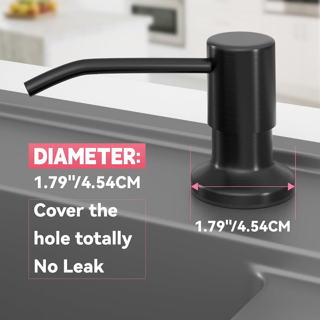Sink Soap Dispenser, OHiHi Kitchen Sink Soap Dispenser with 47" Extension Tube, Wide Pump Head Base, No Water