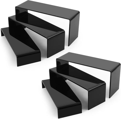 12 Pcs 8'' Risers Display Stands, 3 Tiers 4mm Display Risers | Ideal for Collectibles Stand, Party Cake Dessert