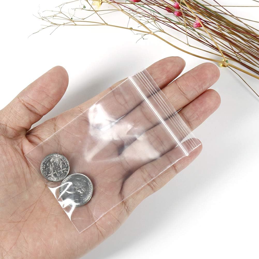 300pcs Small Plastic Baggies 2x3 in Ziplock Diamond Art Bags