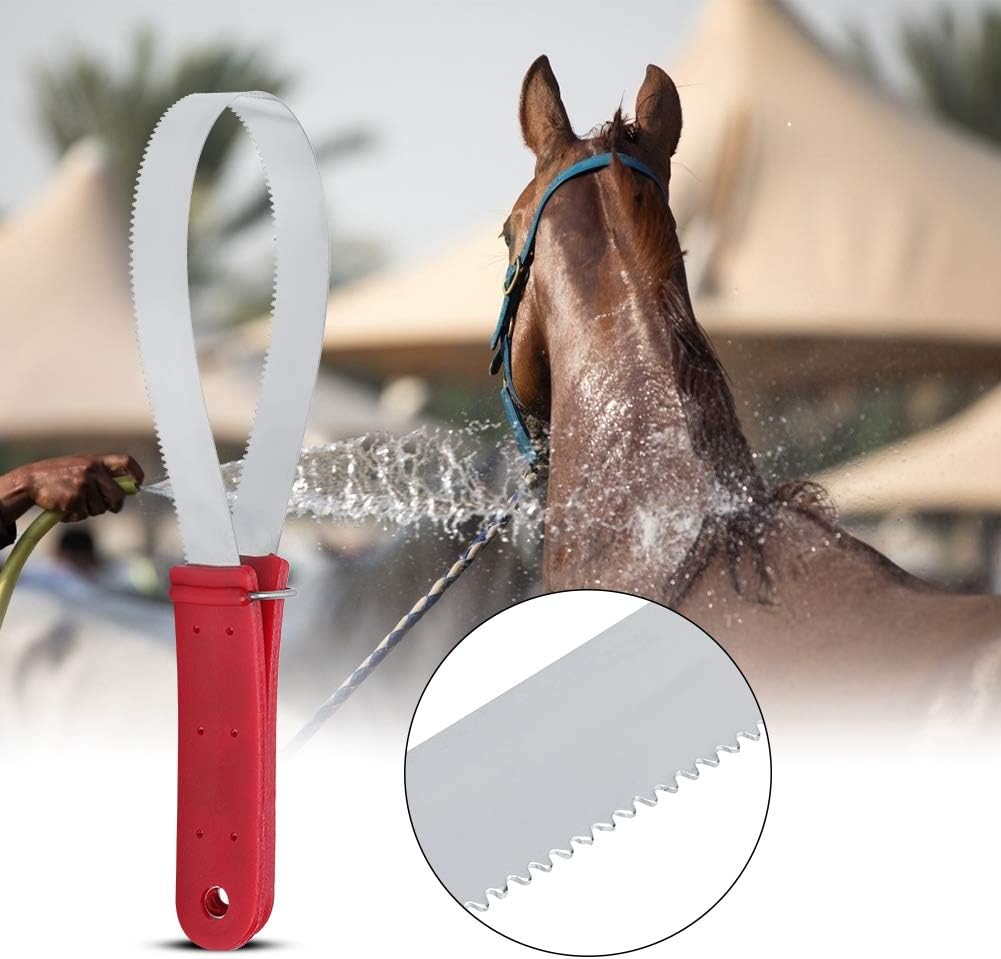 Horse Shedder Scraper Stainless Steel Horse Sweat Scraper Metal Animal Equine Sweat Scraper Shedder Horse Grooming
