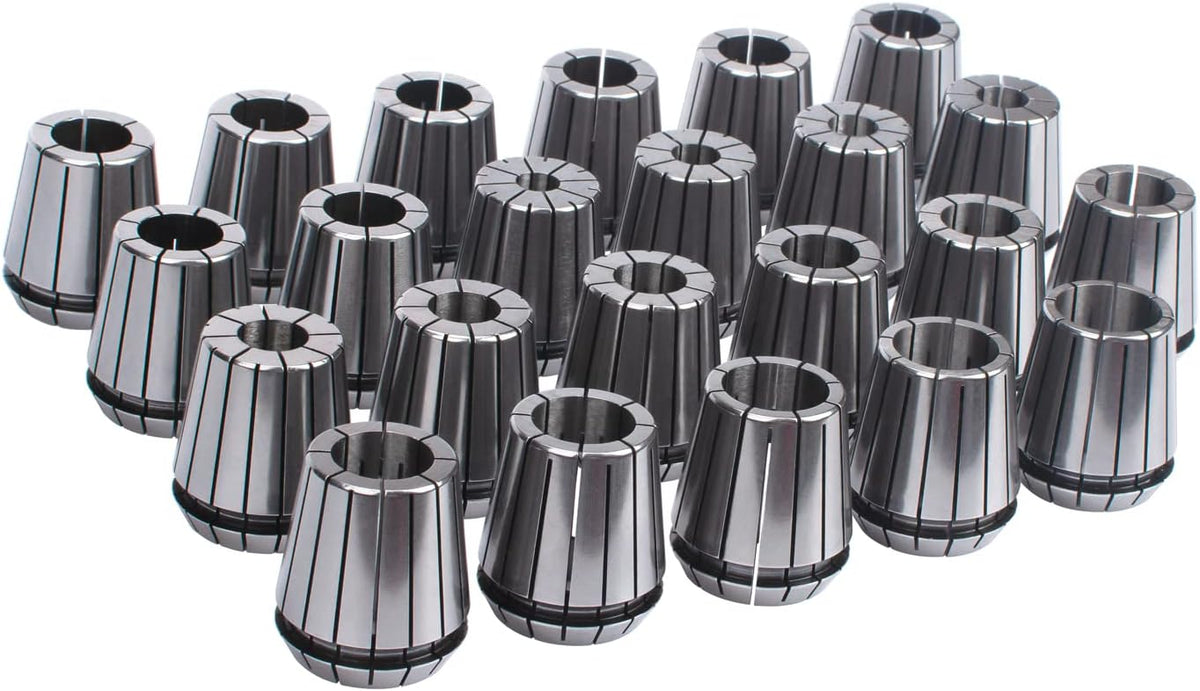 23 Pcs ER40 Collet Set in Aluminum Box, 1/8-1" Size Shank Chuck