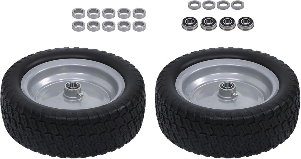 13x5.00-6 Airless Tire and Wheel, Replacement 13x5-6 Solid Rubbe Riding Lawn Mower Tire with Rim