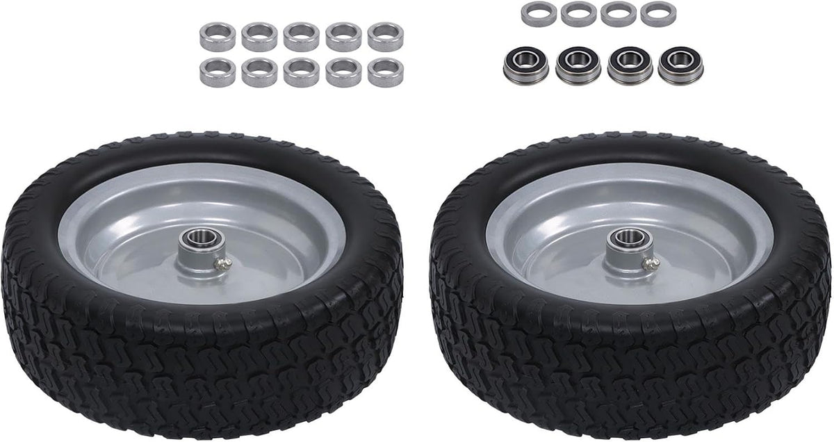 13x5.00-6 Airless Tire and Wheel, Replacement 13x5-6 Solid Rubbe Riding Lawn Mower Tire with Rim