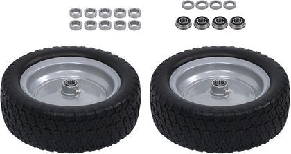 13x5.00-6 Airless Tire and Wheel, Replacement 13x5-6 Solid Rubbe Riding Lawn Mower Tire with Rim