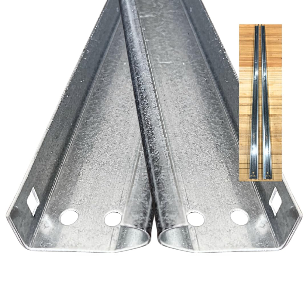 Garage Door Vertical Track Replacement Set, 76", Fits 2-Inch Rollers