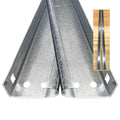 Garage Door Vertical Track Replacement Set, 76", Fits 2-Inch Rollers