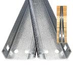 Garage Door Vertical Track Replacement Set, 76", Fits 2-Inch Rollers