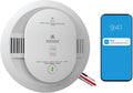 Smart Smoke and Carbon Monoxide Detector, Ring App Enabled for Real-Time Notifications, Hardwired Alarm, AA Backup