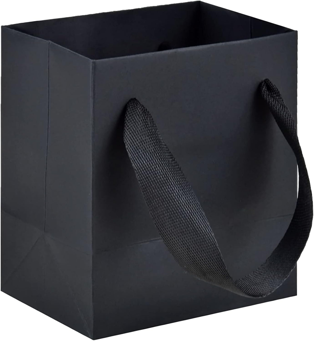 Mini Black Gift Bags with Handles, 30 Pack, 4x2.75x4.5 IN