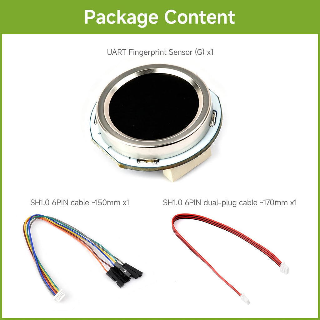 Waveshare Round-Shaped All-in-One Capacitive Fingerprint Sensor G Type