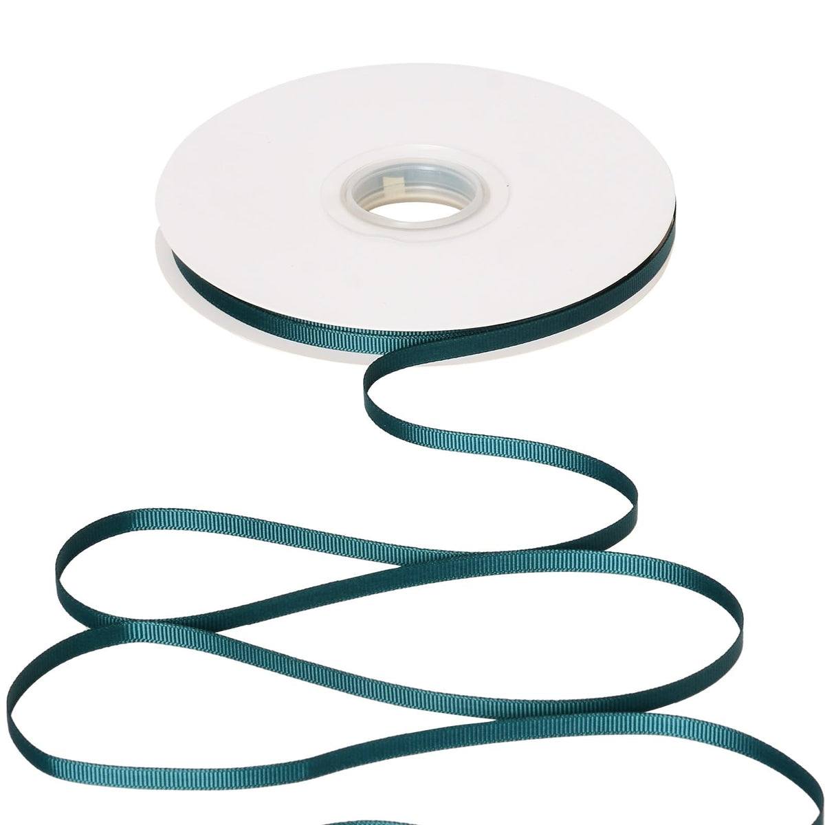 Teal Grosgrain Ribbon, 1/4 Inch Continuous 50 Yards