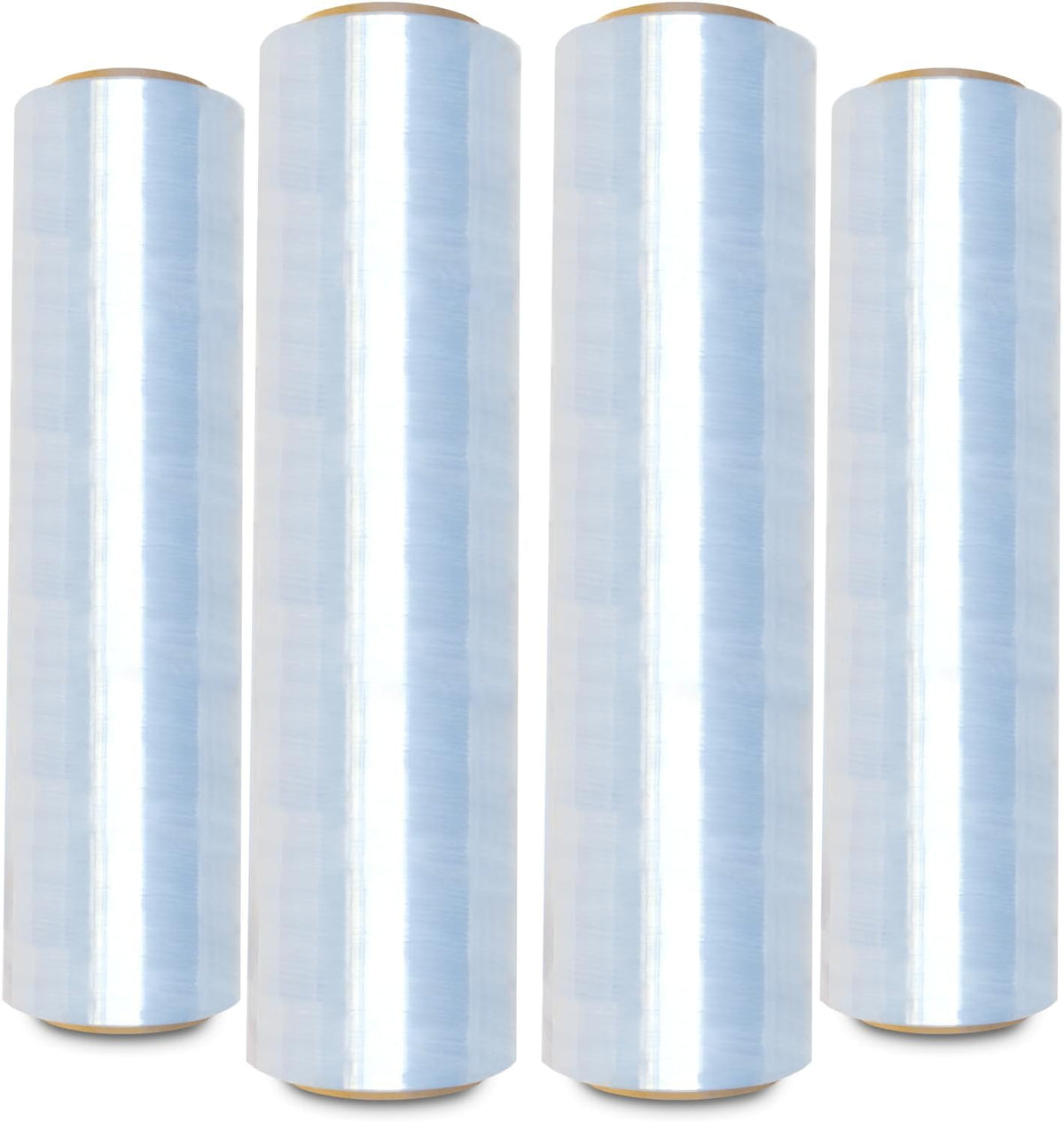 Stretch Wrap, Industrial Strength 4 Roll Clear, 18” x 1500 feet, 80 Gauge (20 Micron), Heavy Duty Plastic Shrink Film