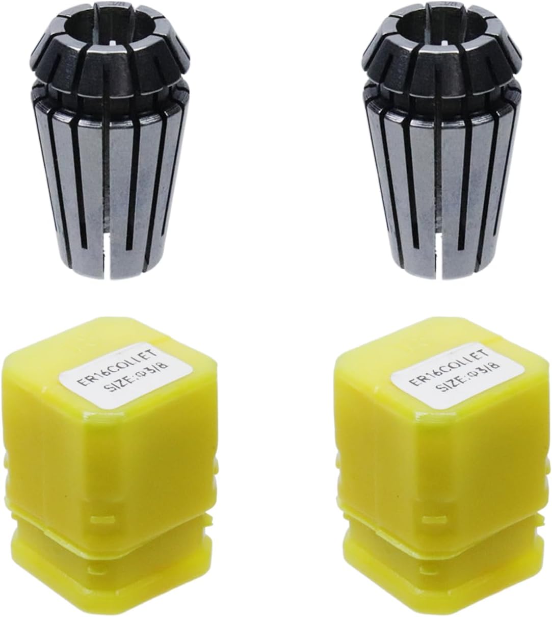 ER16 Collet Chuck 3/8 Dia Spring Collet Set for CNC Engraving Machine Lathe Chuck Tool-2pcs