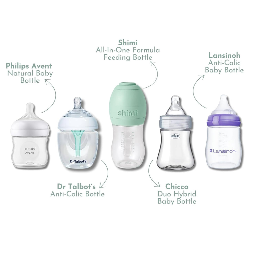 Baby Bottle Trial Pack Variety Box for Newborns – 5 Bottles Featuring Chicco, Dr. Talbot’s, Shimi, Lansinoh & Philips