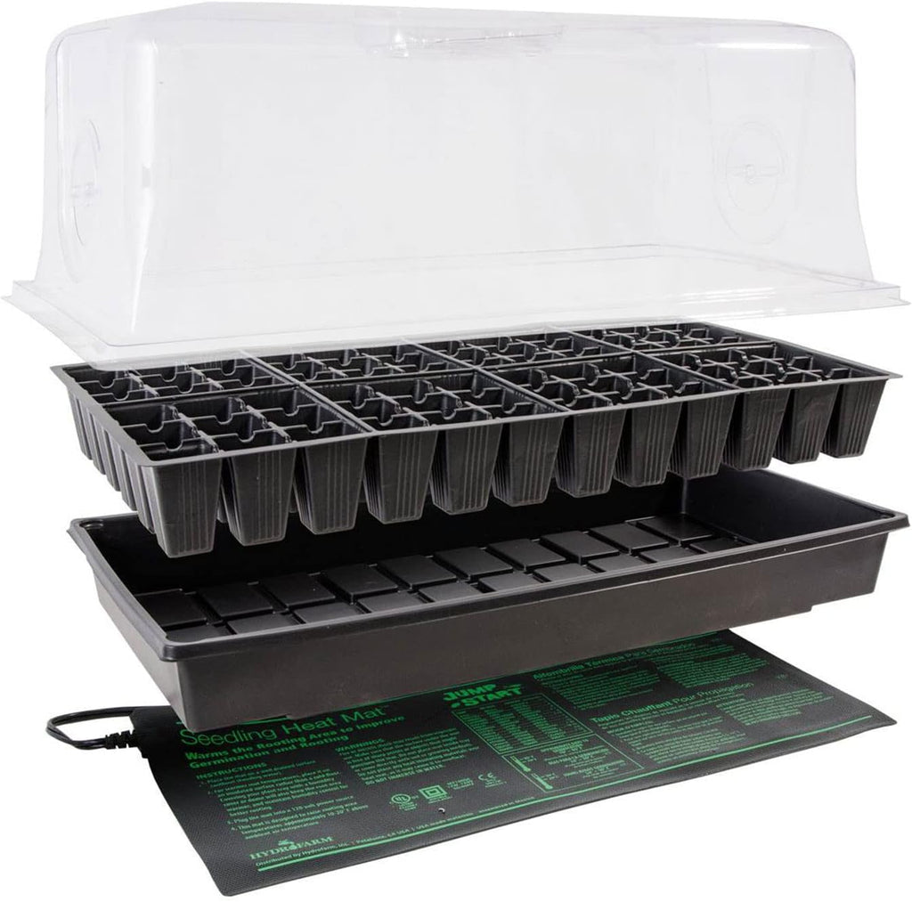 CK64060 120V 17W Germination Hot House with Heat Mat, Watertight Tray, Cell Insert and 7" Humidity Dome | Watertight