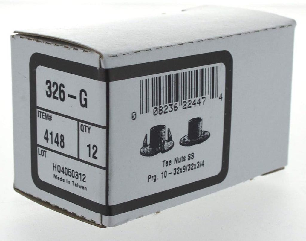 Hillman Grade 18-8 Stainless Steel Long-Prong Tee Nuts #10-32 Fine Thread