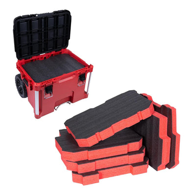 Econo Foam Inserts- Fits Milwaukee Packout 48-22-8426 (6 Piece Foam Kit) Black/Red