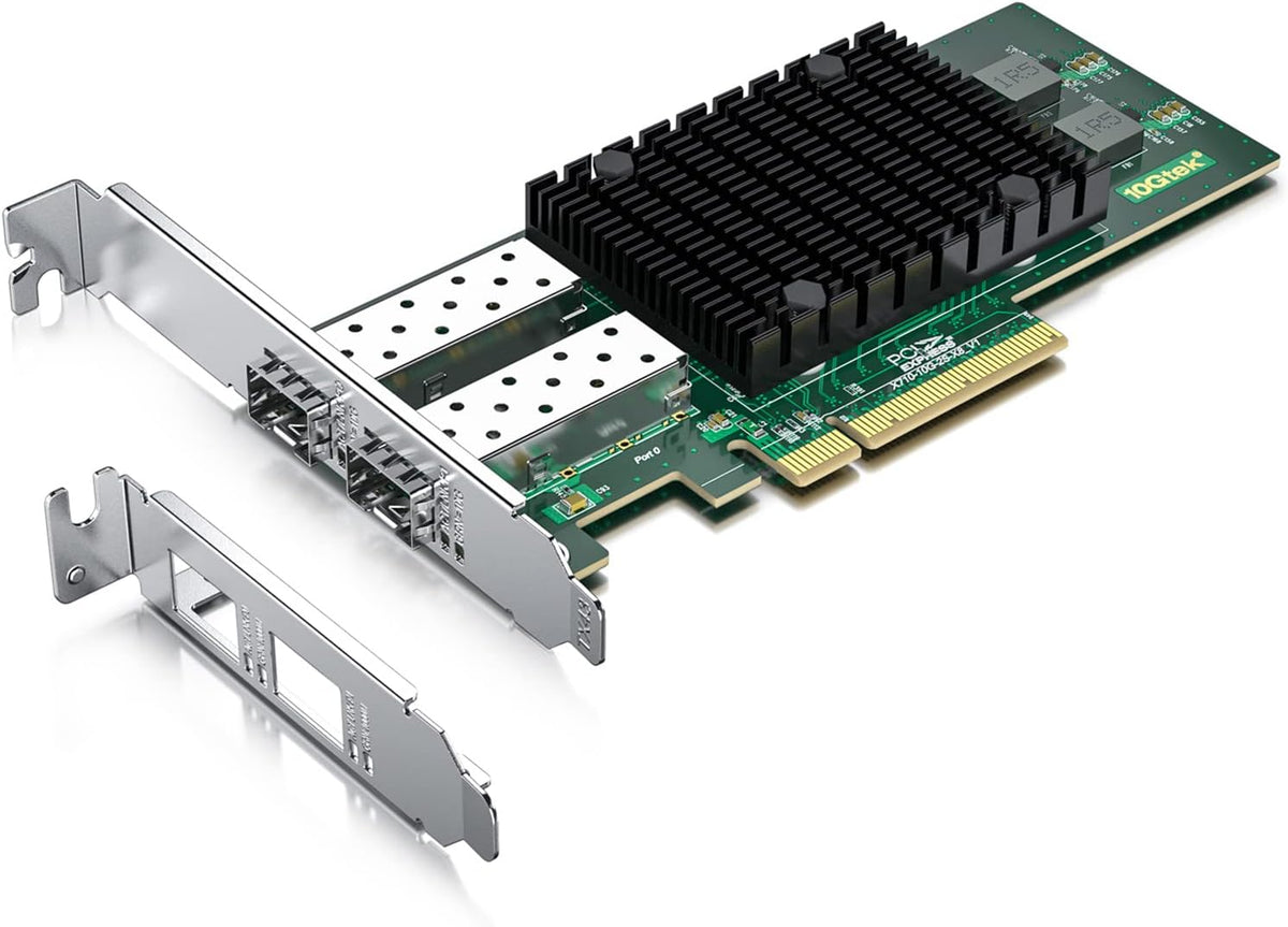 10Gtek 10Gb PCIe‌ SFP+ NIC Network Card, Compare to Intel X710-DA2