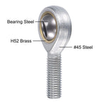 uxcell 2pcs SA14TK POSA14 Spherical Rod End Bearing 14mm Bore Self-Lubricated Joint Bearing M14x2.0 Left Hand Male Thread Connector