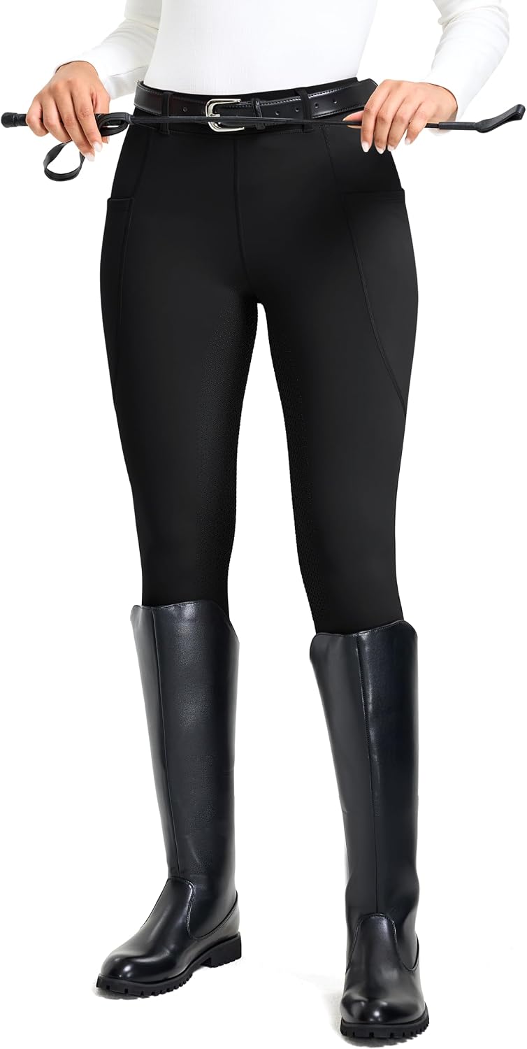 Women's Horse Riding Pants Fleece Lined Winter Equestrian Breeches