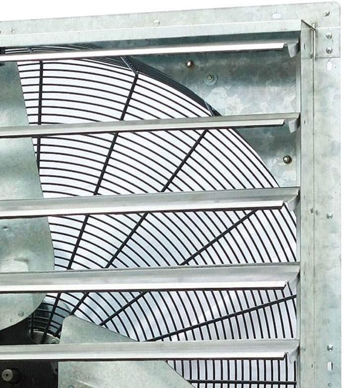 Iliving - 36" Wall Mounted Shutter Exhaust Fan - Automatic Shutter - Single Speed - Vent Fan For Home Attic, Shed, or Garage Ventilation, 6128 CFM, 9000 SQF Coverage Area, Silver (ILG8SF36S)