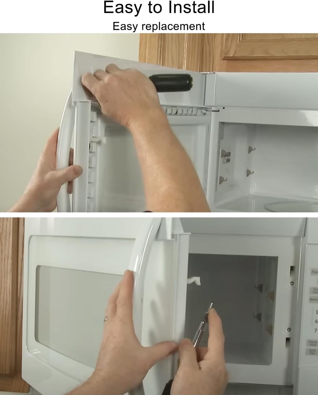 Microwave Door Handle Fit for GE JVM1540DM5WW Replace WB15X24436 WB15X24437