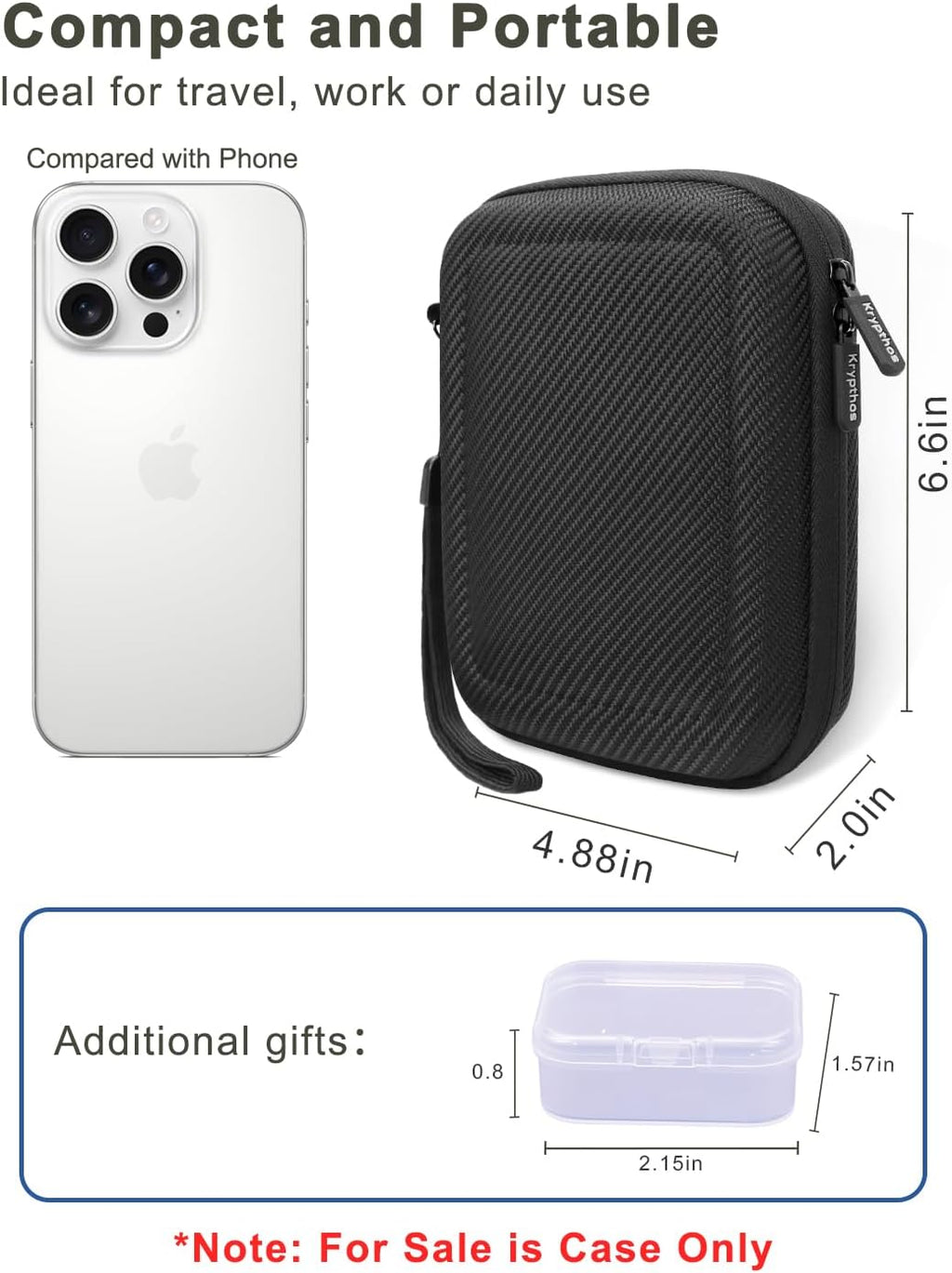 Diabetic Supplies Travel Case for Glucose Meter Diabetes Testing Kit-Black