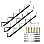 5 Step Metal Stair Step Steel Riser Stringers for 34.7" Height Deck, 3Packs