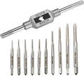 10pcs Micro Taps Bit Small Hand Screw Thread Taps M1-M3.5 with Tap Wrench