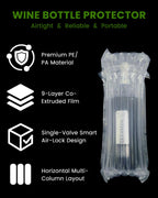 16 Pack Wine Bags for Travel, Inflatable Bottle Protector Sleeve