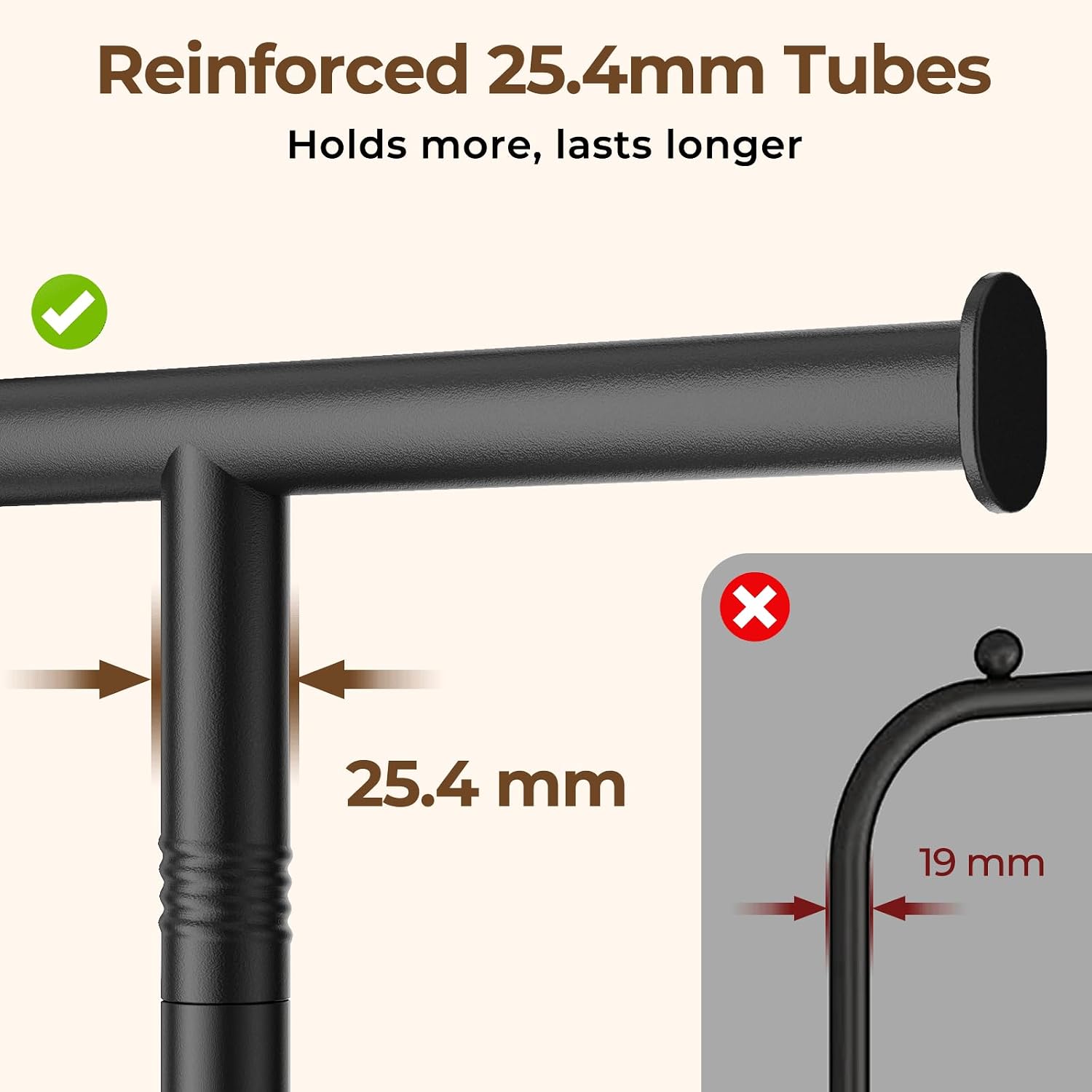 Clothes Rack, Clothing Rack for Hanging Clothes, Rolling Garment Rack Sturdy Coat Rack Portable Wardrobe Rack Metal