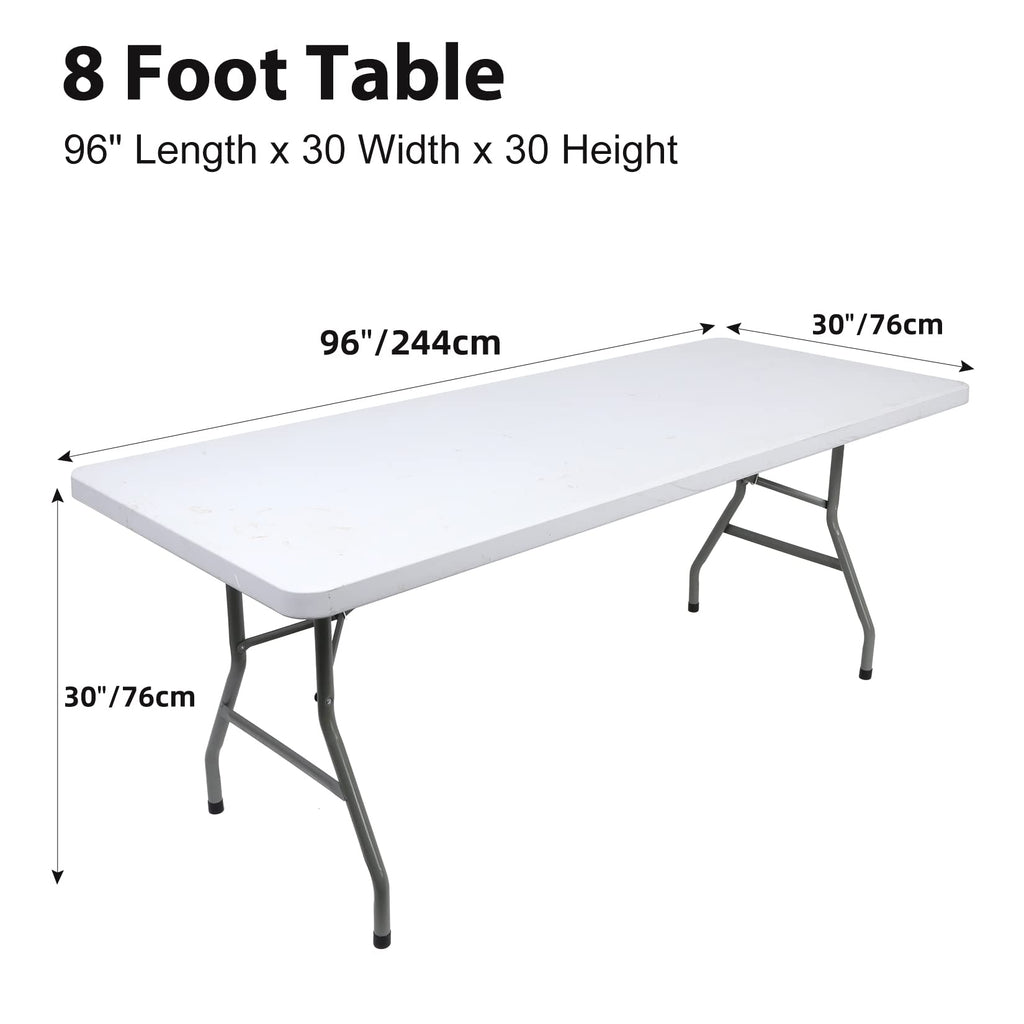 8ft Black Stretch Spandex Fitted Table Cloth for 8 Foot Tables