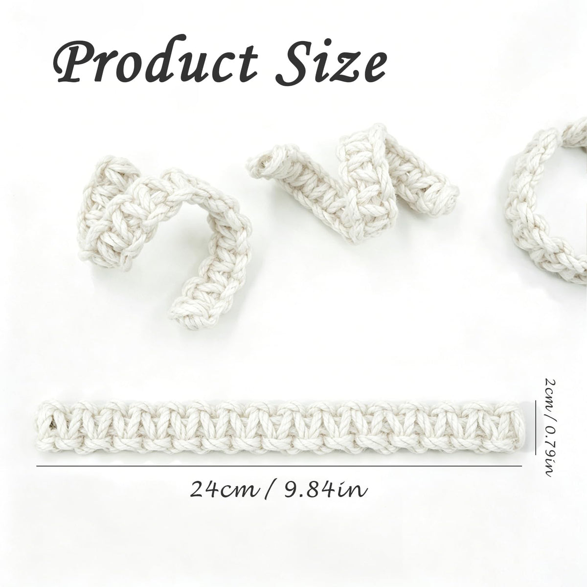 4 Pack Braided Curtain Tiebacks, Boho Handmade Curtain Holdbacks