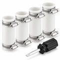 ElaraBerry 4 Pack 3/4" XL Flexible PVC Pipe Coupling with Clamp