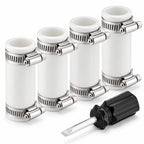 ElaraBerry 4 Pack 3/4" XL Flexible PVC Pipe Coupling with Clamp