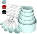 Measuring Cups & Spoons Set, Stackable Cups and Spoons, Nesting Measure Cups with Stainless Steel Handle, Kitchen