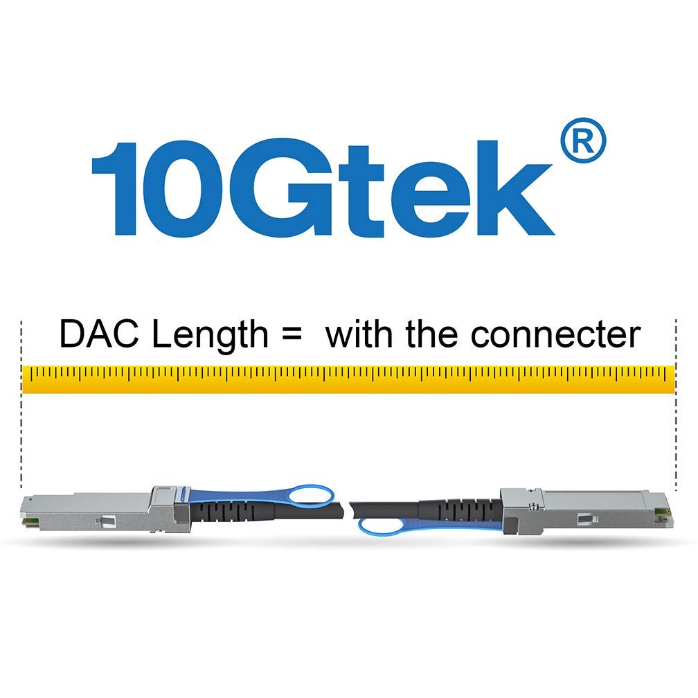 10Gtek 40G QSFP+ DAC Cable - 40GBASE-CR4 Passive Direct Attach Copper Twinax QSFP Cable for Juniper QFX-QSFP-DAC-0.3M Devices, 0.3-Meter