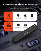 Tattoo Stencil Printer ITP06, 300DPI Wireless Thermal Tattoo Printer with 20 Transfer Papers, Tattoo Printers
