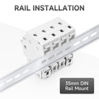 GEYA Manual Transfer Switch Dual Power for Grid & Generator Manual Conversion Isolation Switch DIN Rail Mount(2P-63A-240V)